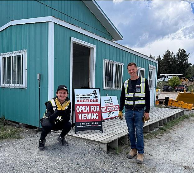 Rob and Maddix McCagherty at a Southern Interior Auctions site