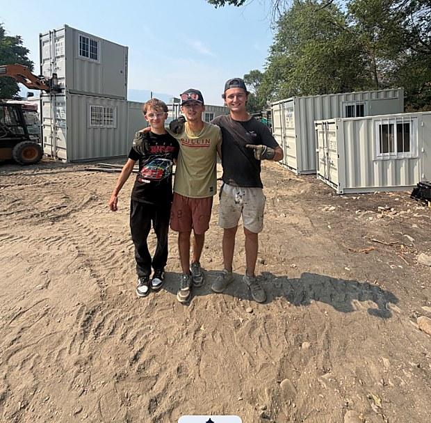 Maddix, Owen, and Ronan McCagherty at the yard